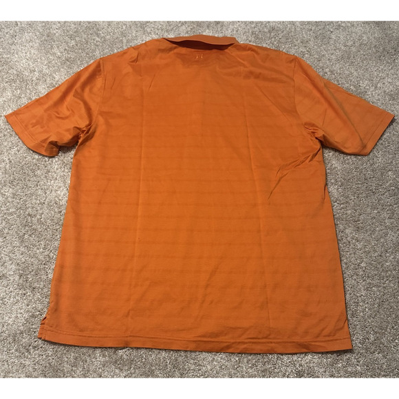 Greg Norman Men’s XL Orange Performance Polo Shirt Golf Shark Logo Textured - Picture 7 of 7